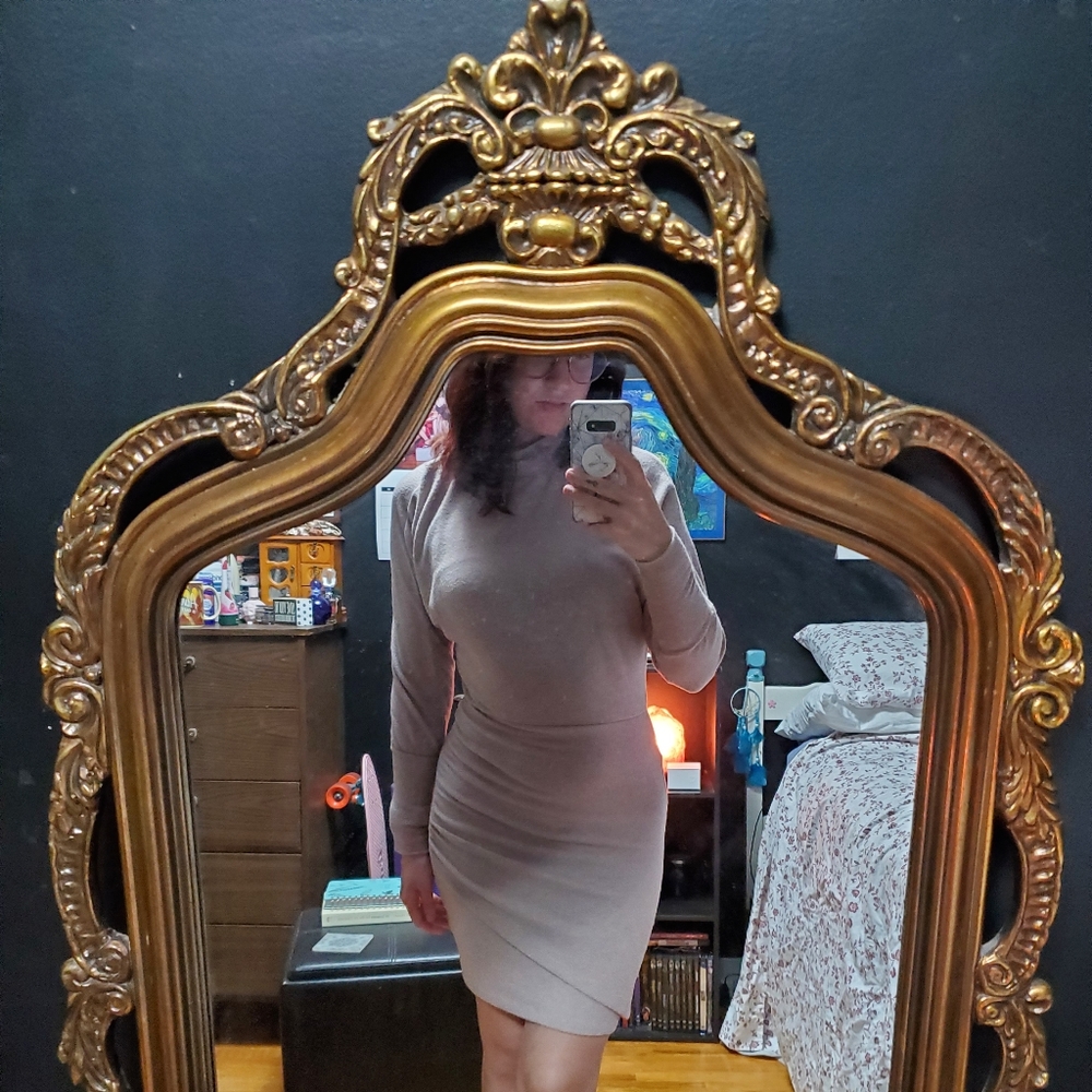 Turtle Neck Sweater Dress